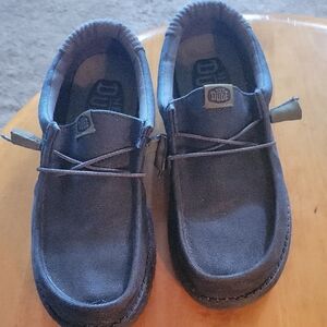 Hey Dude Black Wally Waxed Loafer